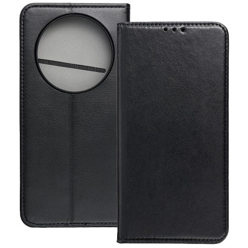 Honor Magic8 Lite 5G könyvtok, fliptok, telefon tok, mágneszáras, bankkártyatartós, fekete, Smart Magnetic