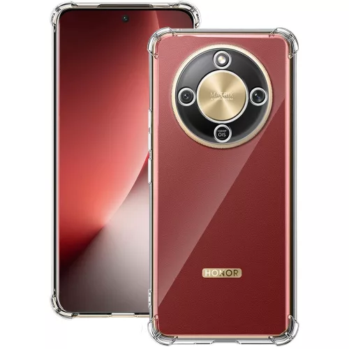 Honor Magic8 Lite 5G szilikon tok, hátlaptok, telefon tok, erősített sarkokkal, átlátszó, Anti Shock, 1.5mm
