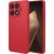 Xiaomi 15T Pro 5G szilikon tok, hátlaptok, telefon tok, velúr belsővel, matt, piros, Silicon