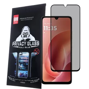   Motorola Moto G06 / G06 Power Privacy üvegfólia – 9H edzett, teljes képernyős, fekete keretes