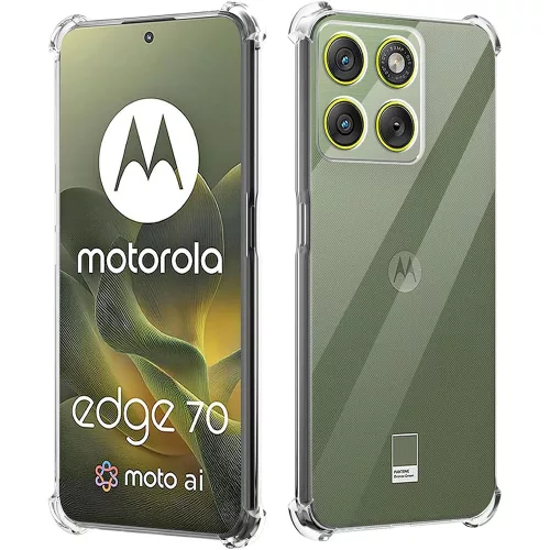 Motorola Edge 70 5G szilikon tok, hátlaptok, telefon tok, erősített sarkokkal, átlátszó, Anti Shock, 1.5mm