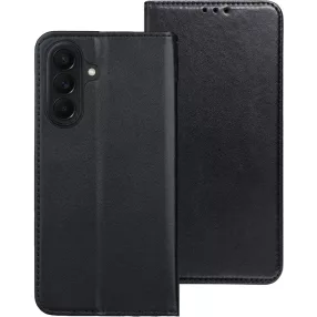   Samsung Galaxy A37 5G könyvtok, fliptok, telefon tok, mágneszáras, bankkártyatartós, fekete, Smart Magnetic