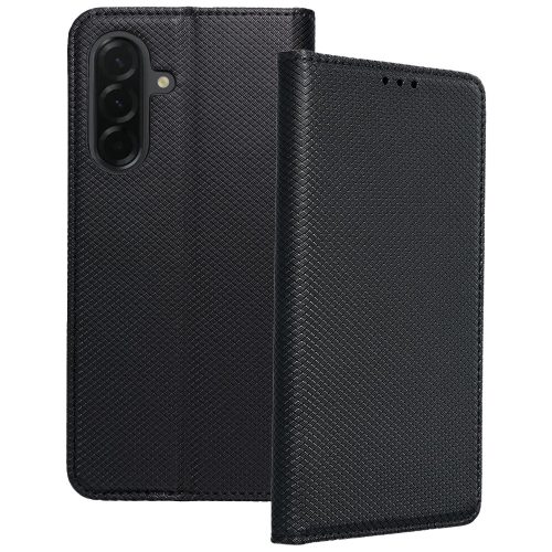 Samsung Galaxy A57 5G könyvtok, fliptok, telefon tok, mágneszáras, bankkártyatartós, fekete