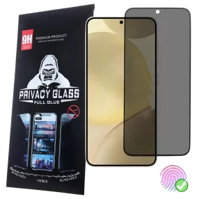   Samsung Galaxy S26 Plus 5G Privacy üvegfólia – 9H edzett, teljes képernyős, ujjlenyomat-olvasó kompatibilis, fekete keretes