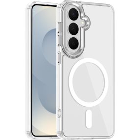   Samsung Galaxy S26 5G hátlaptok, telefon tok, MagSafe kompatibilis, erősített sarkokkal, átlátszó, Anti Shock Mag Case, 1.5mm