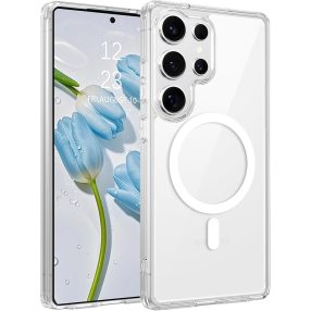   Samsung Galaxy S26 Ultra 5G hátlaptok, telefon tok, MagSafe kompatibilis, átlátszó, Anti Shock Mag Case, 1.5mm