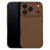 iPhone 18 Pro Max / 17 Pro Max szilikon tok – kameravédős, matt barna hátlaptok velúr belsővel, Silicon