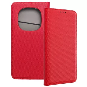   Xiaomi Redmi Note 15 4G / 5G könyvtok, fliptok, telefon tok, mágneszáras, bankkártyatartós, piros