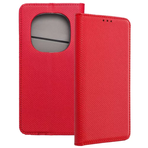 Xiaomi Redmi Note 15 Pro Plus 5G könyvtok, fliptok, telefon tok, mágneszáras, bankkártyatartós, piros