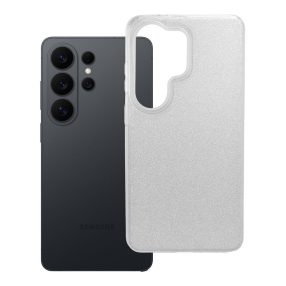   Samsung Galaxy S26 Ultra 5G szilikon tok, hátlaptok, telefon tok, csillámos, ezüst, Glitter