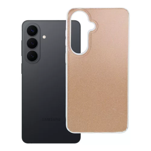 Samsung Galaxy S26 Plus 5G szilikon tok, hátlaptok, telefon tok, csillámos, arany, Glitter