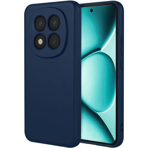 Xiaomi Redmi Note 15 Pro Plus 5G szilikon tok, hátlaptok, telefon tok, velúr belsővel, matt, sötétkék, Silicon