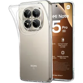   Xiaomi Redmi Note 15 Pro 5G szilikon tok, hátlaptok, telefon tok, kamera védelemmel, átlátszó, 2mm