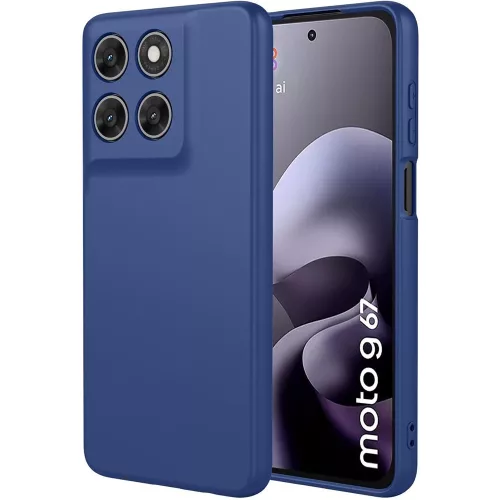 Motorola Moto G67 5G / G77 5G szilikon tok, hátlaptok, telefon tok, matt, sötétkék