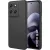 Motorola Moto G67 5G / G77 5G szilikon tok, hátlaptok, telefon tok, velúr belsővel, matt, fekete, Silicon