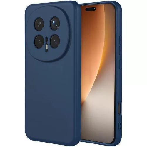 Honor Magic8 Pro 5G szilikon tok, hátlaptok, telefon tok, velúr belsővel, matt, sötétkék, Silicon