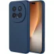 Honor Magic8 Pro 5G szilikon tok, hátlaptok, telefon tok, velúr belsővel, matt, sötétkék, Silicon
