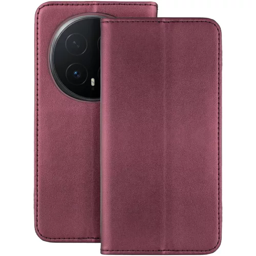 Honor Magic8 Pro 5G könyvtok, fliptok, telefon tok, mágneszáras, bankkártyatartós, bordó, Smart Magnetic