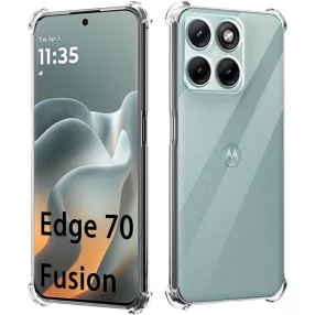   Motorola Edge 70 Fusion 5G szilikon tok, hátlaptok, telefon tok, erősített sarkokkal, átlátszó, Anti Shock, 1.5mm