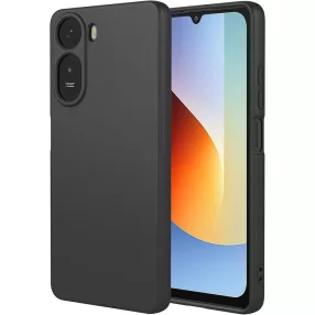  Xiaomi Redmi A7 Pro szilikon tok, hátlaptok, telefon tok, velúr belsővel, matt, fekete, Silicon