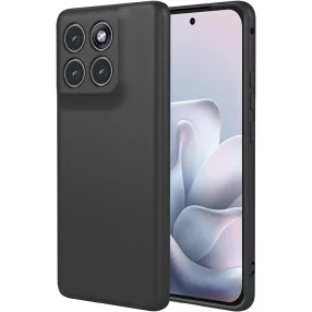   Motorola Edge 70 Fusion 5G szilikon tok, hátlaptok, telefon tok, velúr belsővel, matt, fekete, Silicon
