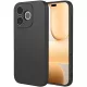 Honor 600 Lite 5G szilikon tok, hátlaptok, telefon tok, velúr belsővel, matt, fekete, Silicon