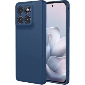   Motorola Edge 70 Fusion 5G szilikon tok, hátlaptok, telefon tok, velúr belsővel, matt, sötétkék, Silicon
