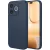 Honor 600 Lite 5G szilikon tok, hátlaptok, telefon tok, velúr belsővel, matt, sötétkék, Silicon