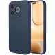 Honor 600 Lite 5G szilikon tok, hátlaptok, telefon tok, velúr belsővel, matt, sötétkék, Silicon