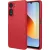 Xiaomi Redmi A7 Pro szilikon tok, hátlaptok, telefon tok, velúr belsővel, matt, piros, Silicon