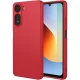 Xiaomi Redmi A7 Pro szilikon tok, hátlaptok, telefon tok, velúr belsővel, matt, piros, Silicon