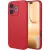 Honor 600 Lite 5G szilikon tok, hátlaptok, telefon tok, velúr belsővel, matt, piros, Silicon