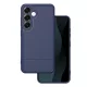 Samsung Galaxy S26 Plus 5G szilikon tok – kameravédős, karbon mintás kék hátlaptok, Simple Carbon case