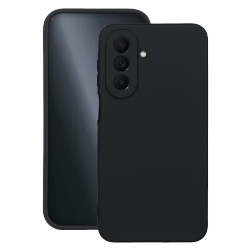 Samsung Galaxy A27 5G szilikon tok, hátlaptok, telefon tok, velúr belsővel, matt, fekete, Silicon