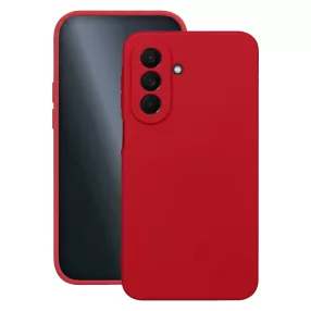   Samsung Galaxy A27 5G szilikon tok, hátlaptok, telefon tok, velúr belsővel, matt, piros, Silicon