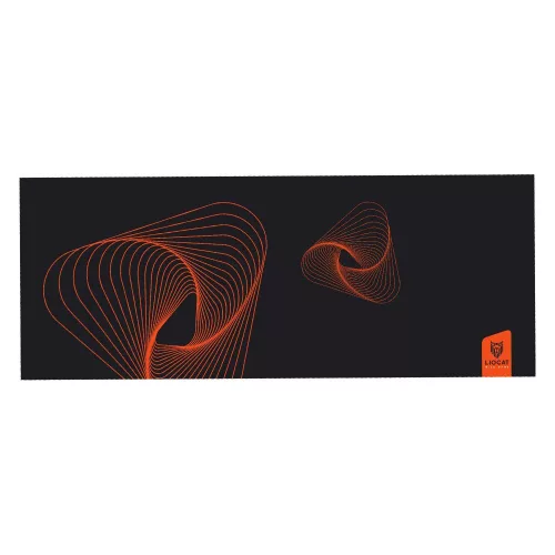 Liocat PD 683 XXL prémium gamer egérpad – 800x300mm, csúszásgátlós, varrott szélű, fekete