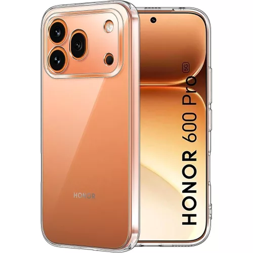 Honor 600 Pro 5G szilikon tok, hátlaptok, telefon tok, vastag, kamera védelemmel, átlátszó, 2mm
