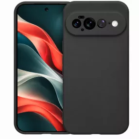   Google Pixel 11 Pro XL szilikon tok, hátlaptok, telefon tok, velúr belsővel, matt, fekete, Silicon