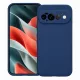 Google Pixel 11 Pro szilikon tok – kameravédős, matt sötétkék hátlaptok velúr belsővel, Silicon