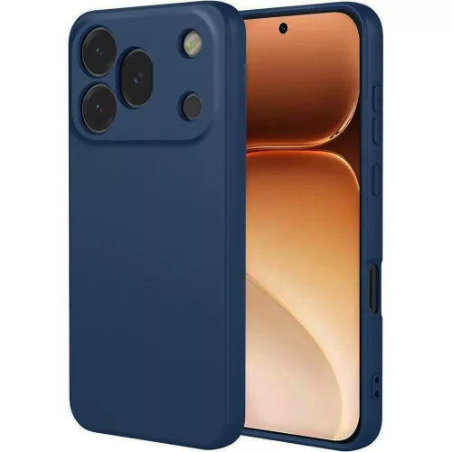 Honor 600 Pro 5G szilikon tok, hátlaptok, telefon tok, velúr belsővel, matt, sötétkék, Silicon