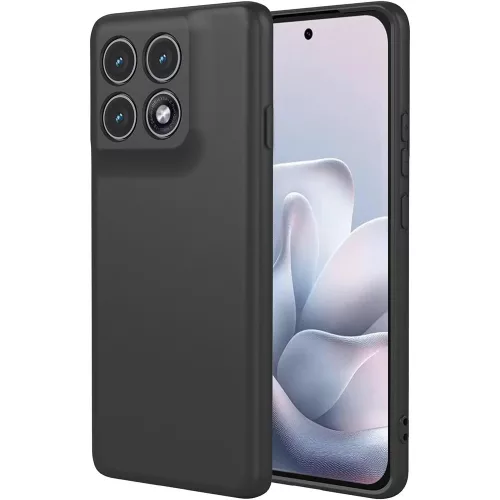 Motorola Edge 70 Pro 5G szilikon tok – kameravédős, matt fekete hátlaptok velúr belsővel, Silicon