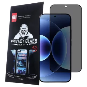   Xiaomi 17T Pro 5G üvegfólia, tempered glass, előlapi, edzett, hajlított, fekete kerettel, betekintés védelemmel, Privacy