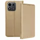 Honor 600 Smart 5G könyvtok, fliptok, telefon tok, mágneszáras, bankkártyatartós, arany