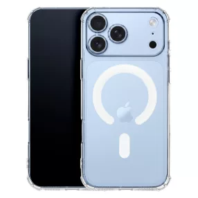   iPhone 18 Pro Max / 17 Pro Max MagSafe tok – kameravédős, átlátszó hibrid hátlaptok megerősített sarkokkal, 1,5 mm, Anti Shock Mag Case