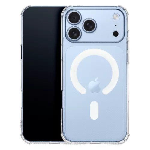 iPhone 18 Pro Max / 17 Pro Max MagSafe tok – kameravédős, átlátszó hibrid hátlaptok megerősített sarkokkal, 1,5 mm, Anti Shock Mag Case