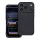 iPhone 18 Pro / 17 Pro szilikon tok – kameravédős, matt fekete hátlaptok