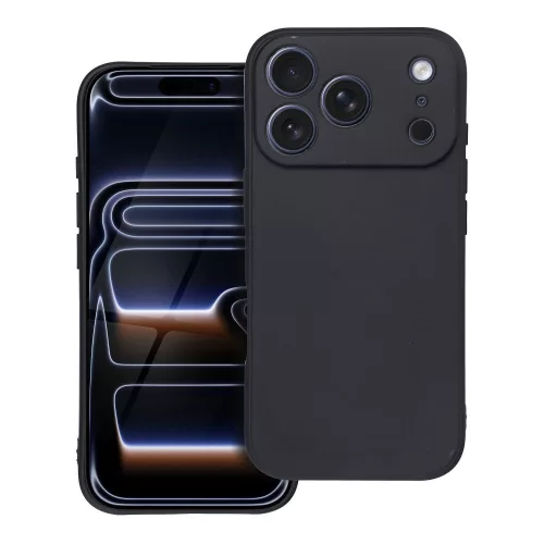 iPhone 18 Pro Max / 17 Pro Max szilikon tok – kameravédős, matt fekete hátlaptok