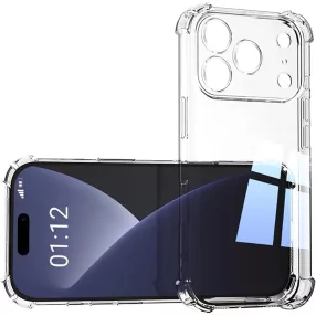   iPhone 18 Pro / 17 Pro szilikon tok – kameravédős, 1,5 mm-es átlátszó hátlaptok külön lencsekivágásokkal, megerősített sarkokkal, Anti Shock