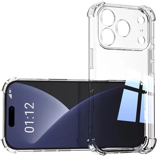 iPhone 18 Pro Max / 17 Pro Max szilikon tok – kameravédős, 1,5 mm-es átlátszó hátlaptok külön lencsekivágásokkal, megerősített sarkokkal, Anti Shock