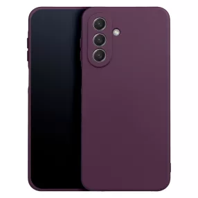   Samsung Galaxy A18 (4G/5G) / A17 (4G/5G) szilikon tok – kameravédős, matt sötét cseresznyeszínű hátlaptok velúr belsővel, Silicon